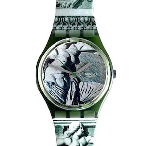 1993, Swatch, Gents, 'postcard', GN127, New Old Stock and
