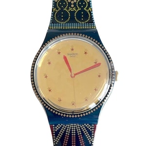 Swatch New Gent X-mas Special LUCINFESTA SUOZ201S – neuwertiger, ungetragener Zustand – neue Batterie eingebaut – 41 mm