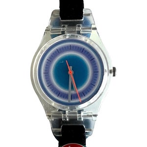 Vintage Swatch 2002 Gent BUTTONED GK361S - new in box - unworn mint condition - running with new battery - 34mm diameter