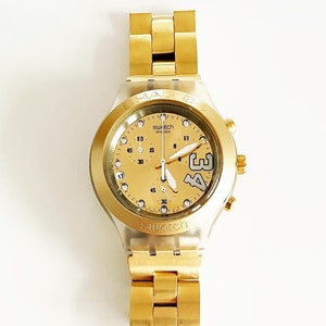 Swatch irony diaphane gold top