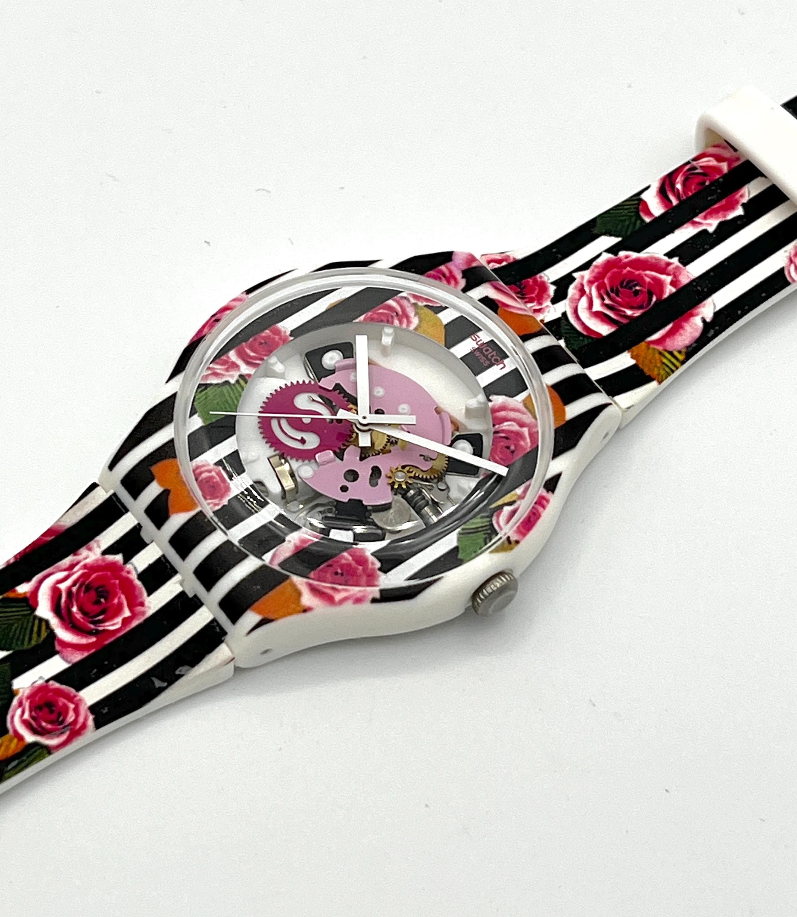Swatch ROSE EXPLOSION SUOW110 - 41mm Large Face - New in Box  display picture 1