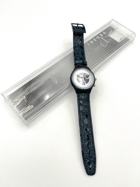 Vintage 1991 Swatch Chrono SILVER STAR SCN102 - Unworn Mint