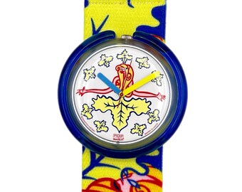 1991 Pop Swatch PWK150 LADY OCTOPUS by Massimo Giacon - new in box vintage 90s large face lady Swatch watch