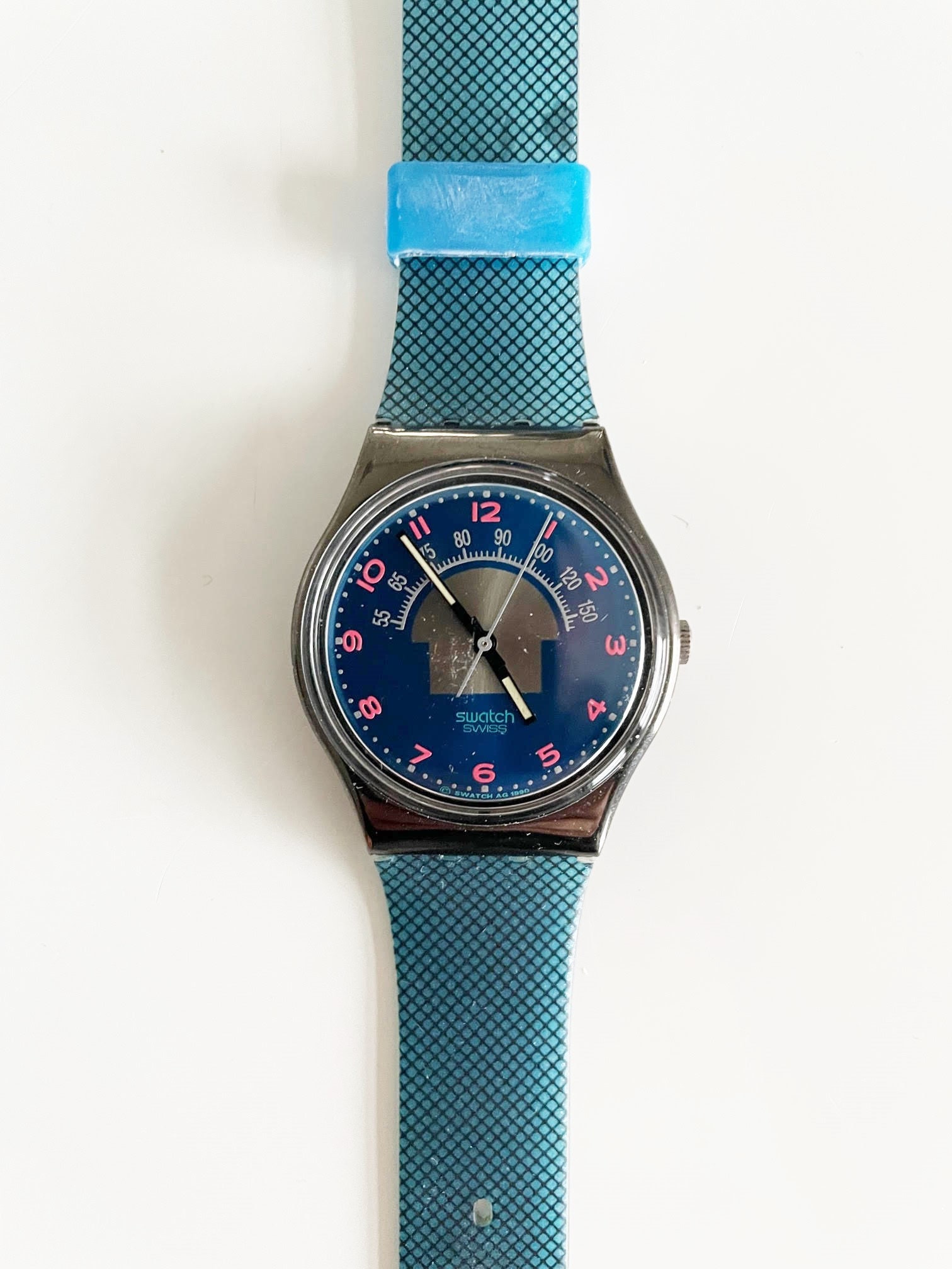 New Vintage 1990 Swatch Gent Original Blue Tone Gx119 New Etsy