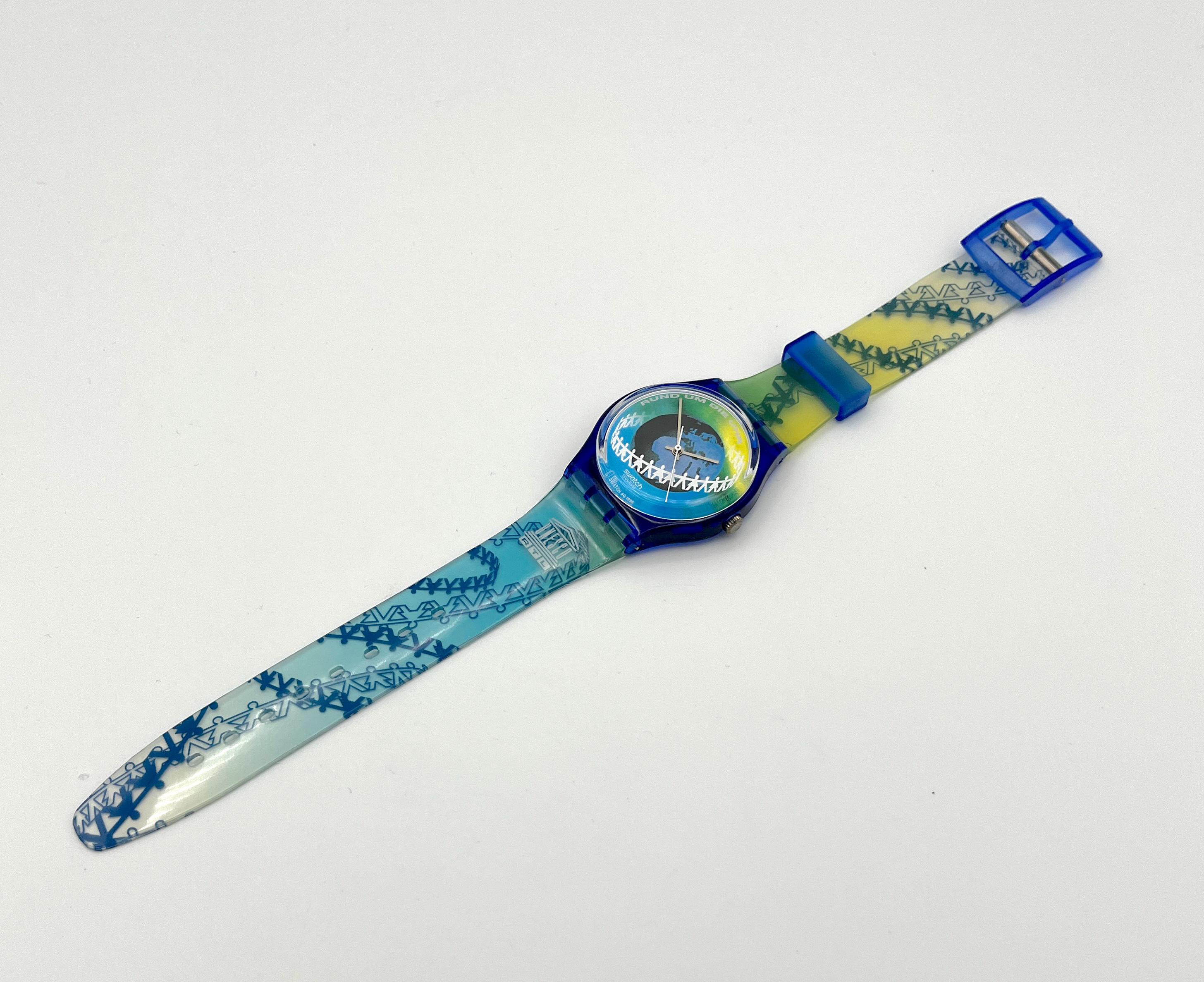 Vintage 1996 Swatch Rund Um Die Uhr (unesco) GZ153 - Unworn  display picture 1