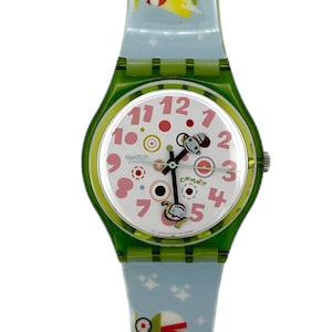 Vintage 1999 Swatch Gent FULL HOUSE GG176 - mint unworn condition - fresh battery installed - new in box - 34mm diameter