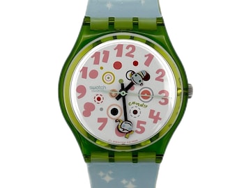 Vintage 1999 Swatch Gent FULL HOUSE GG176 - mint unworn condition - fresh battery installed - new in box - 34mm diameter