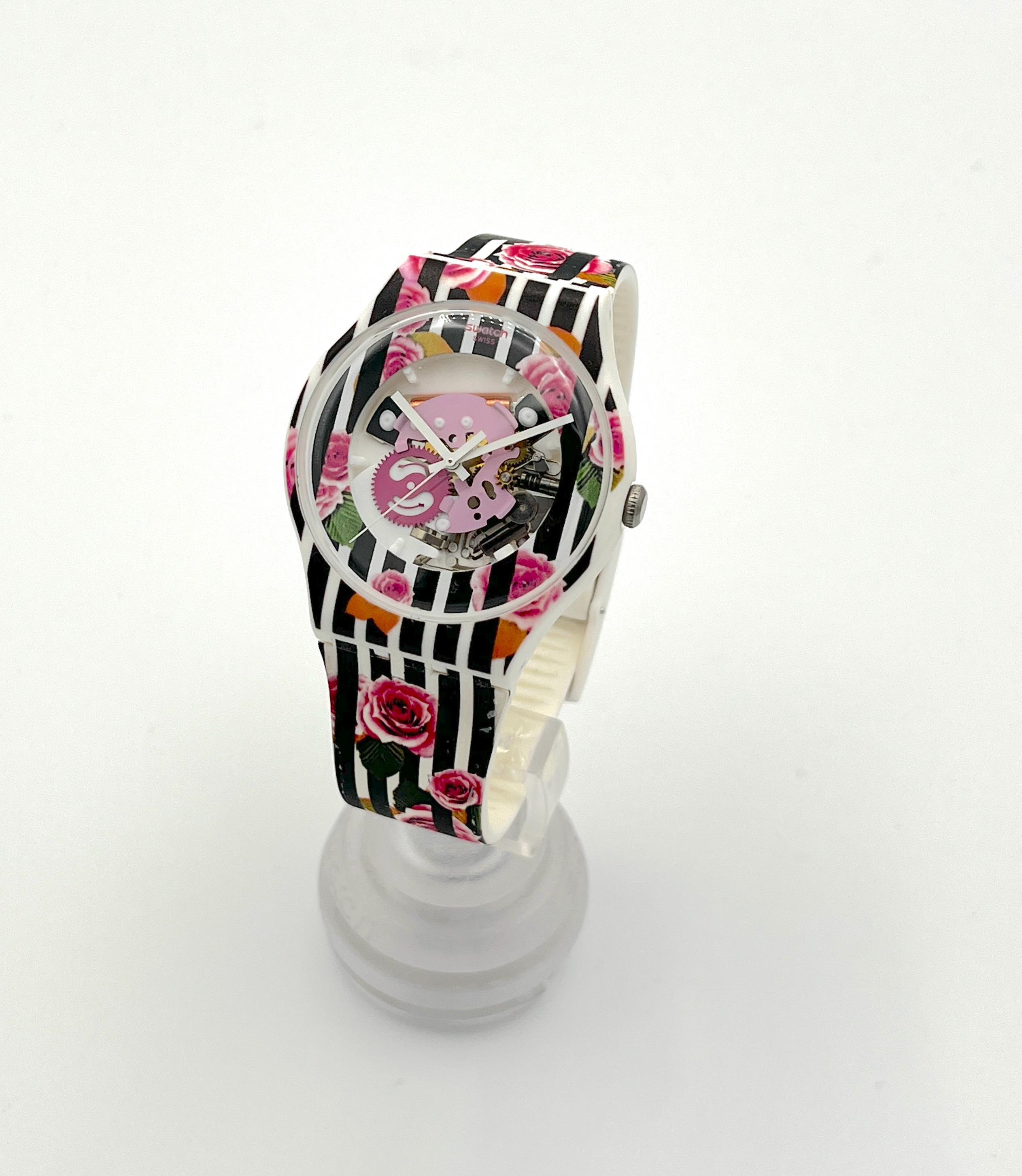 Swatch ROSE EXPLOSION SUOW110 - 41mm Large Face - New in Box  display picture 3