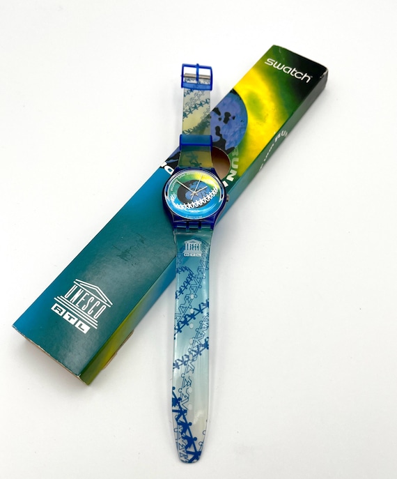 Vintage 1996 Swatch Rund Um Die Uhr (unesco) GZ153 - Unworn  display picture 3