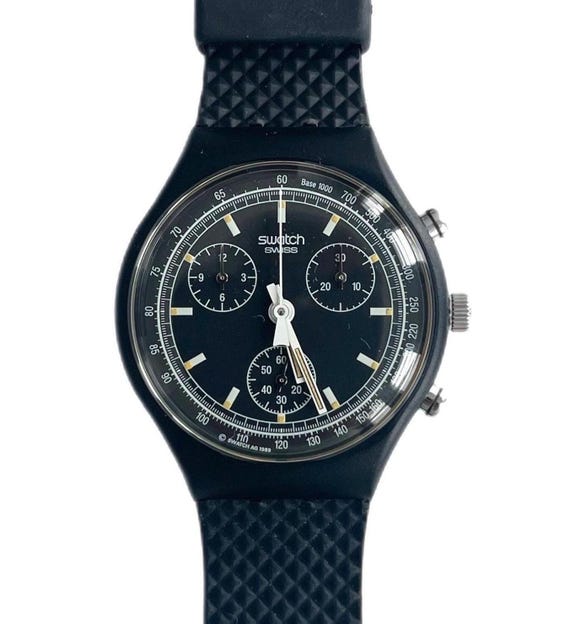 Vintage 1991 Swatch Chrono BLACK FRIDAY SCB100 - Unworn Mint Vintage 1991 Swatch Chrono BLACK FRIDAY SCB100 - Unworn Mint