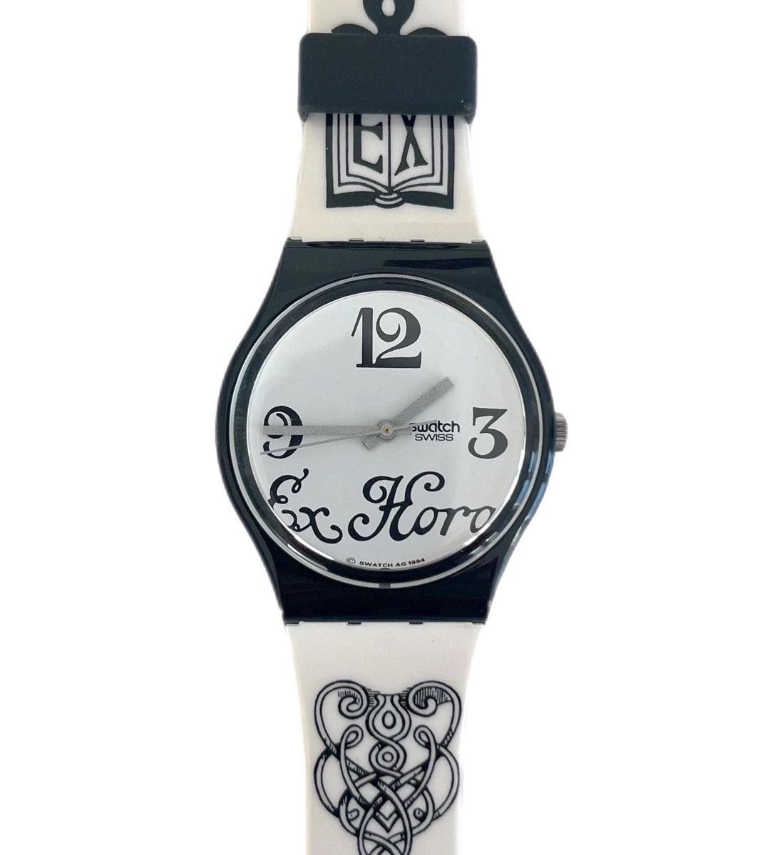 Vintage 1996 Swatch Gent BLACK LETTER GB163 - Unworn Mint