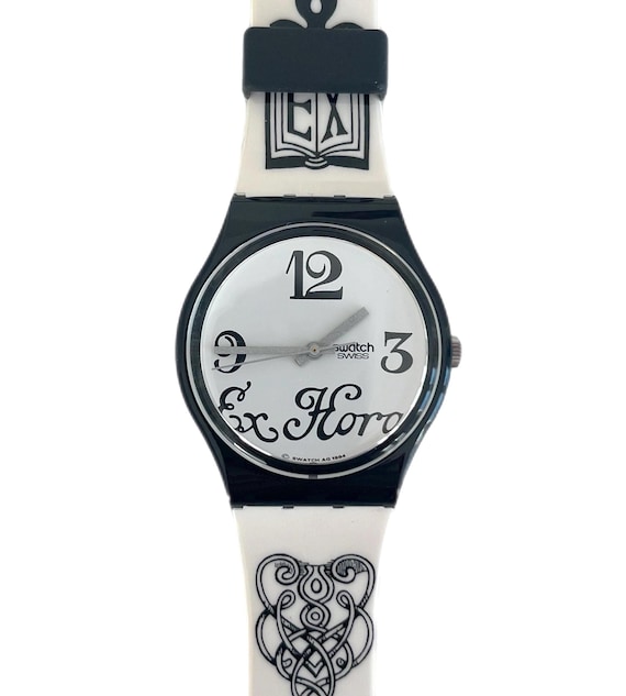 Vintage 1996 Swatch Gent BLACK LETTER GB163 - Unworn Mint