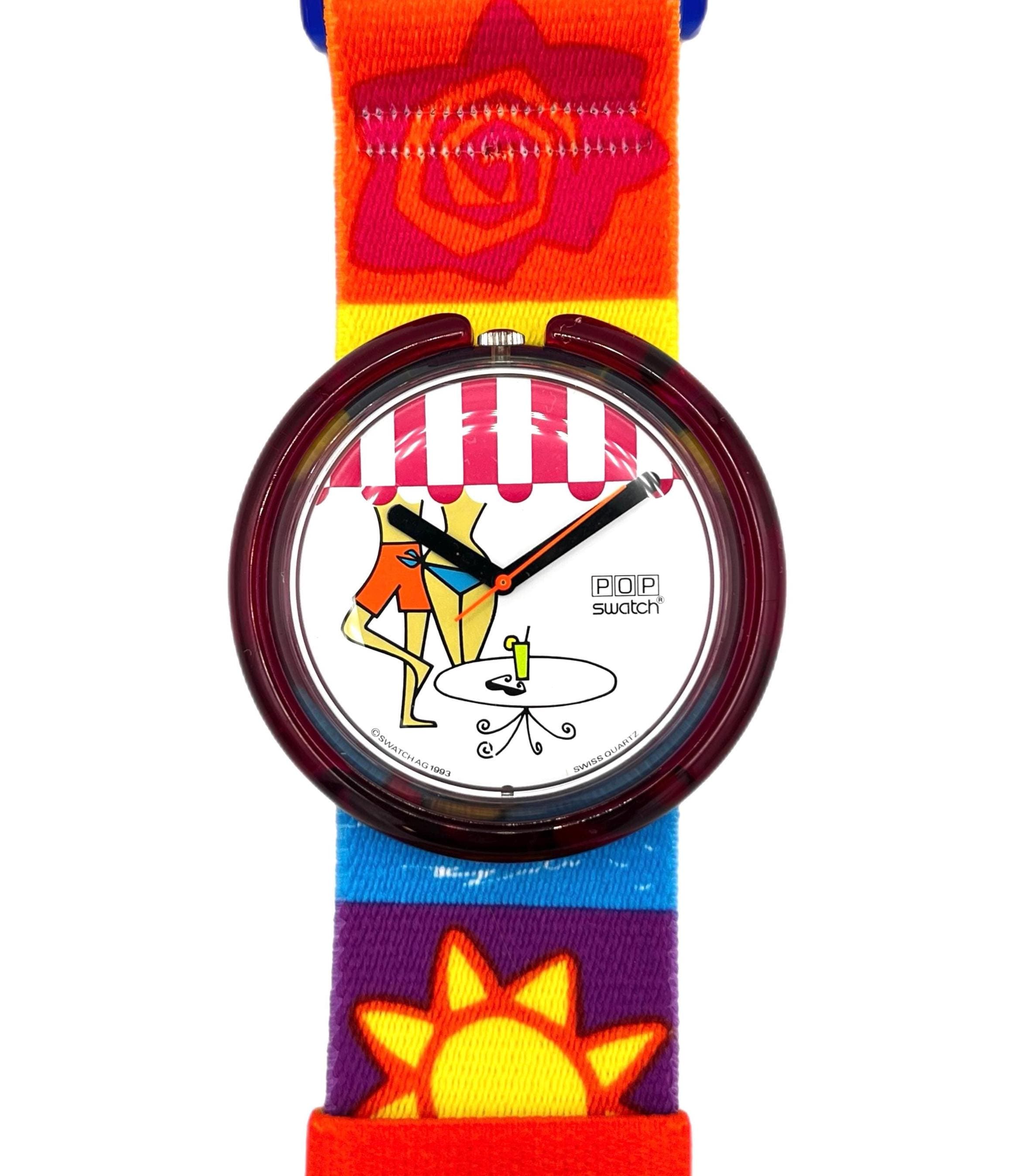 Vintage 1994 Pop Swatch PWK195 BEACH CAFE - New in Box - Unworn