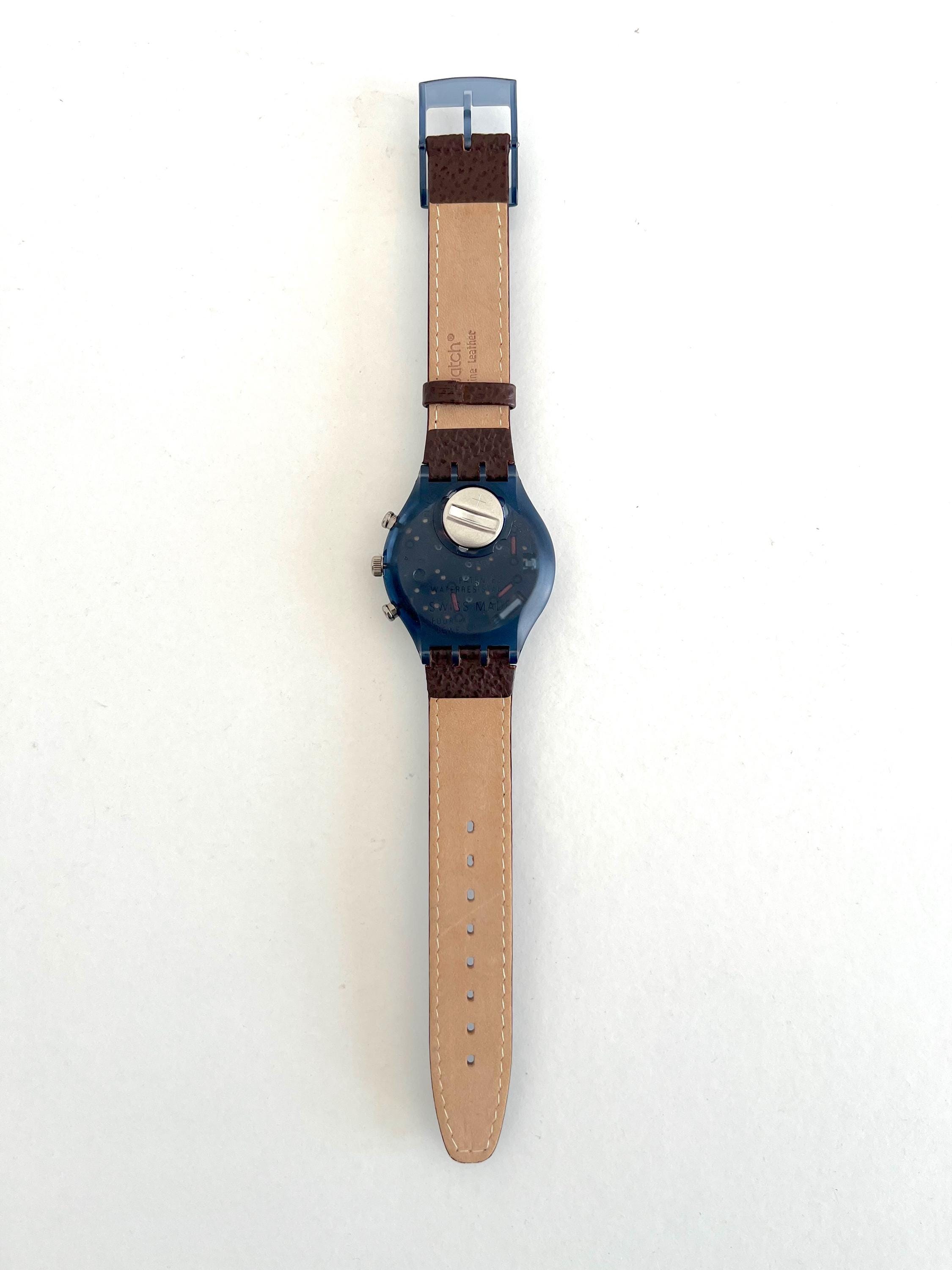 Vintage 1996 Swatch Chrono SMOKEY SCN118 - Unworn Mint Condition 