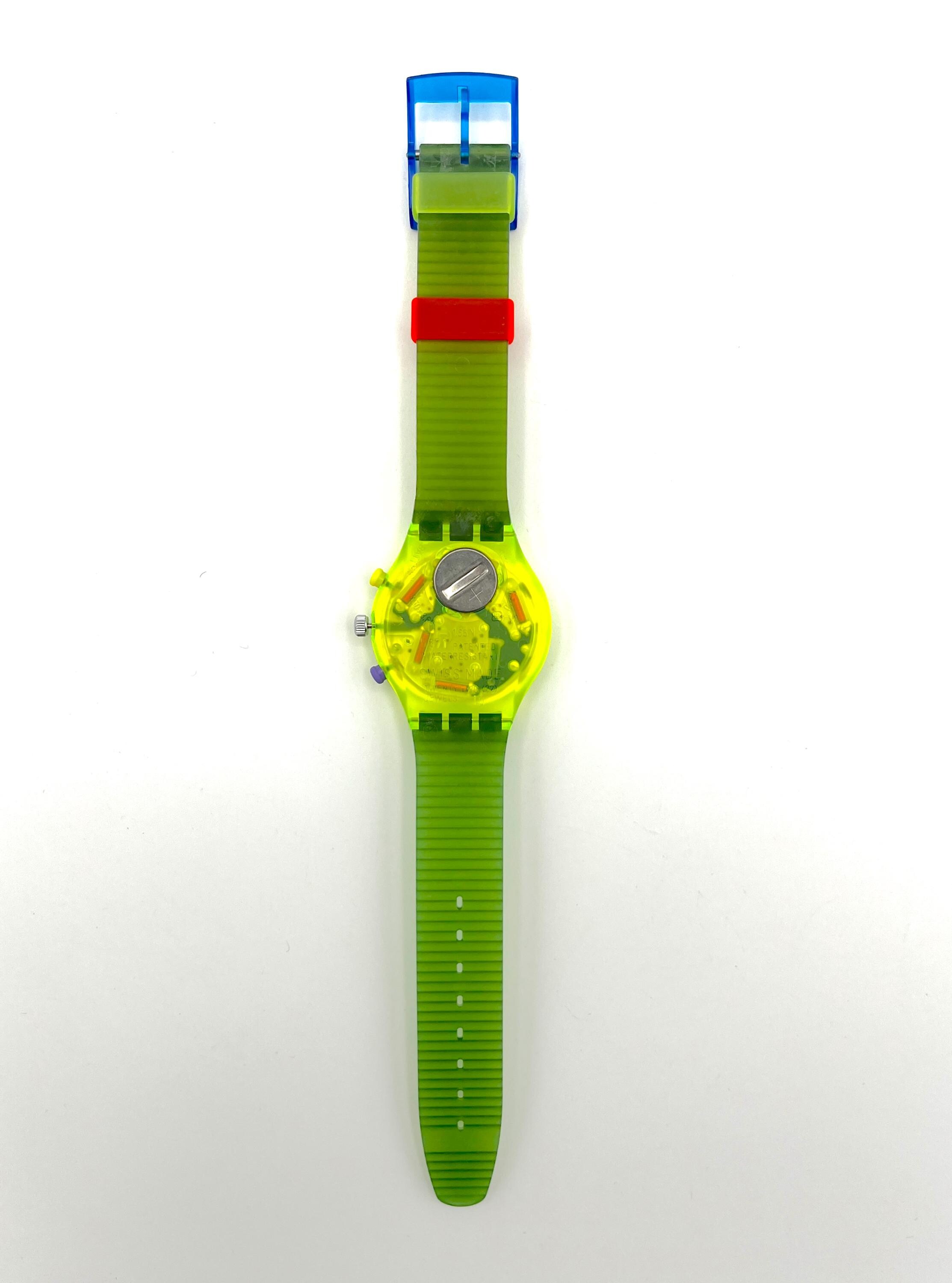 1991 Rare Swatch Chrono NEO WAVE SCJ100 - Mint and Unworn 