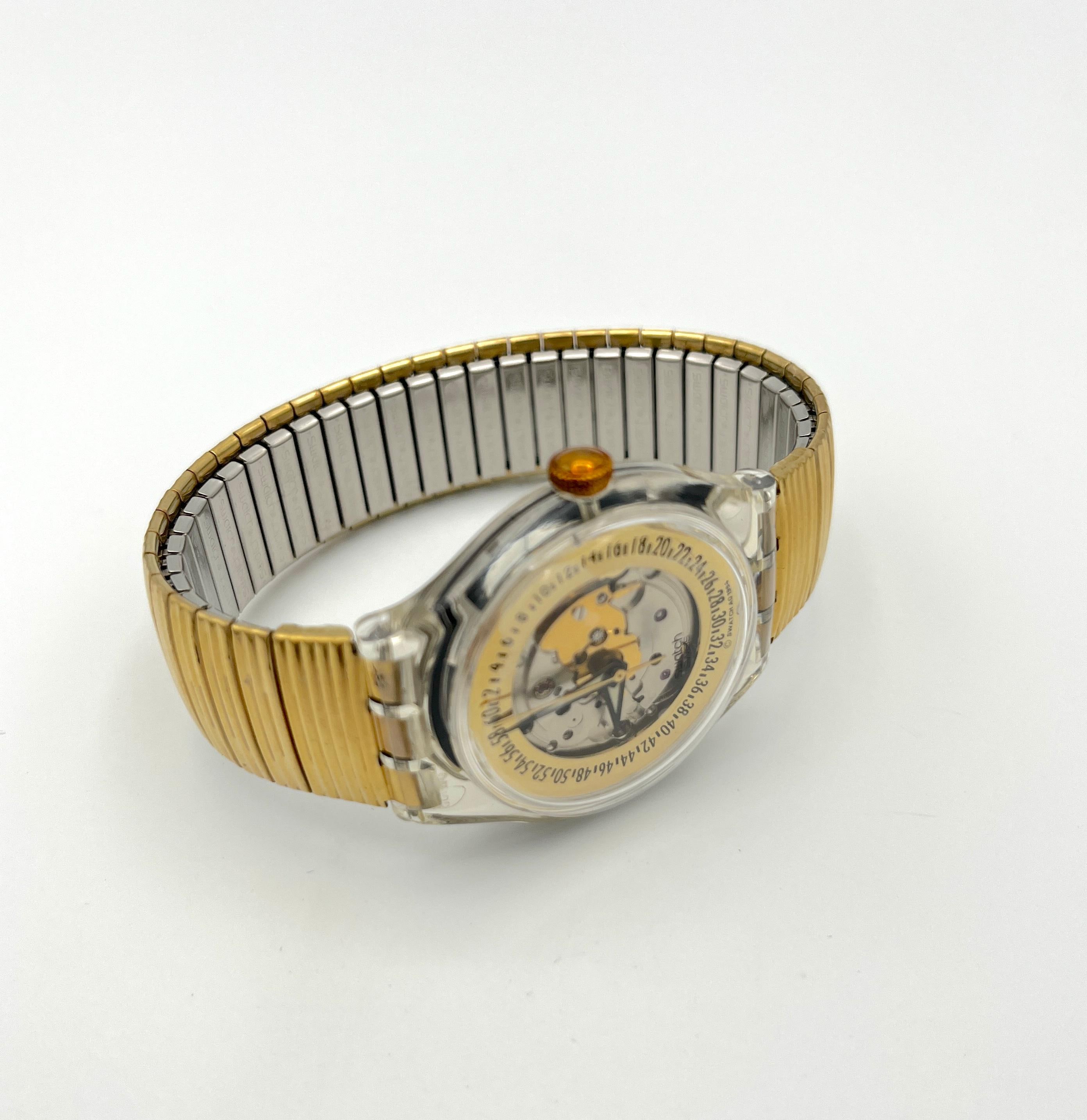 【稼動】Swatch GOLDEN SIXTIES オートマチック 腕時計 Swatch Automatik Golden Sixties SAK115/SAK116