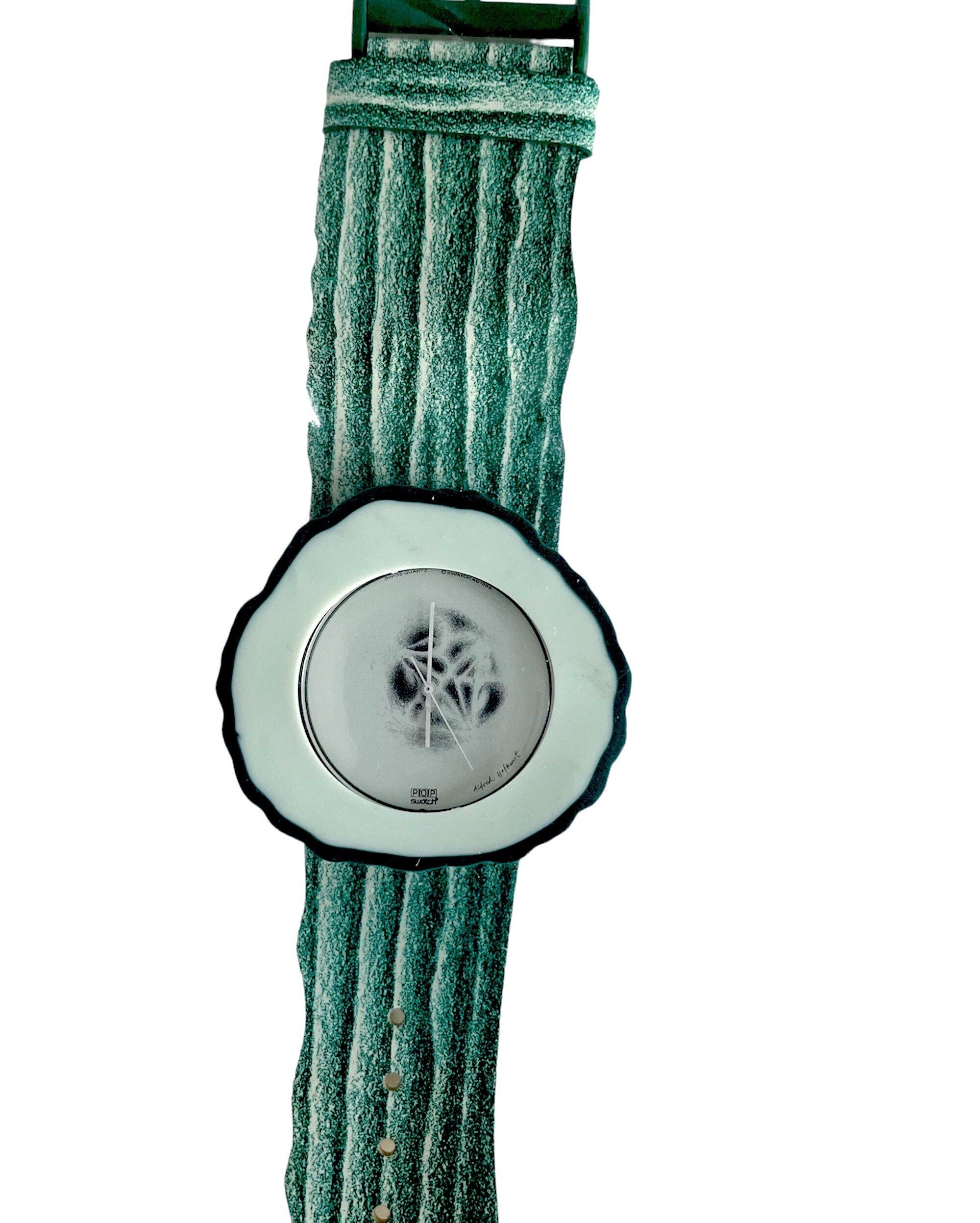 Vintage Swatch Pop Watch Alfred Hofkunst set 1991 Swatch Bacon and Egg Watch by Alfred Hofkunst  main image 4