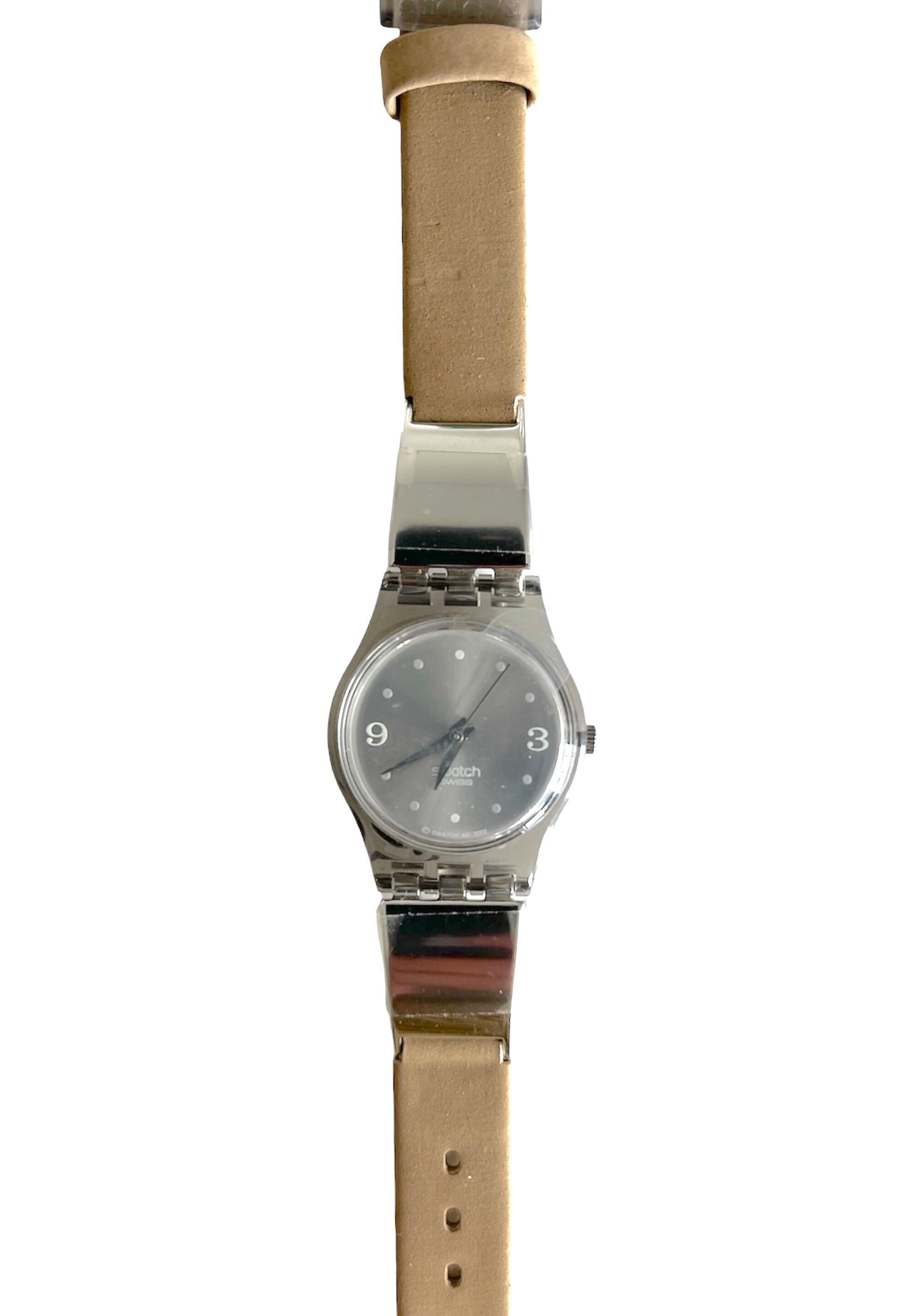 Swatch Watch - LM122 - URBAN LADY VINTAGE Swatch Watch LM122 Urban Lady 2002 Leather Khaki  main image 3