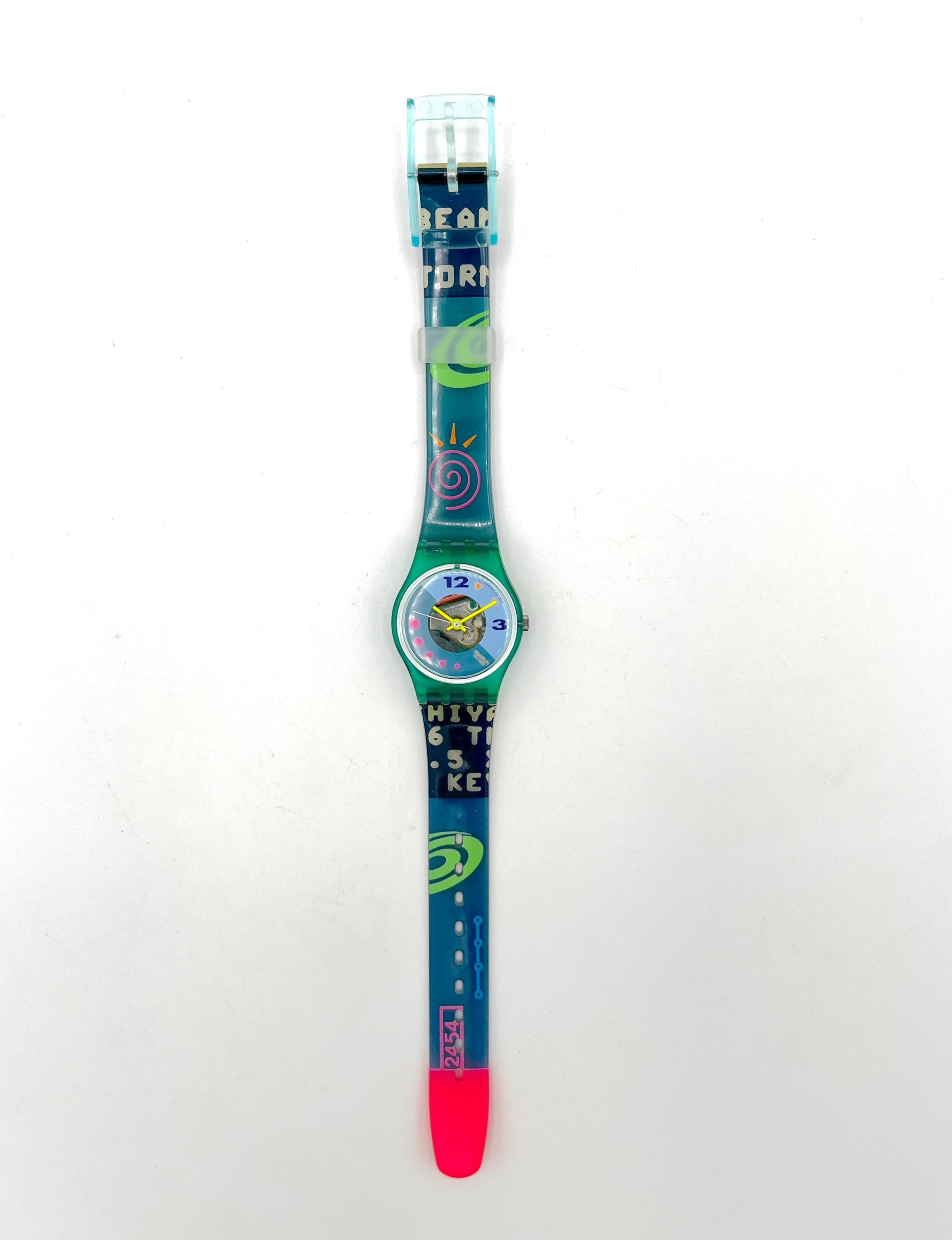 SWATCH LADY LL107 SATURNIAC 1990’S NEW WATCH WITH BOX SWATCH LADY LL107 SATURNIAC 1990 90s Retro does not work | eBay main image 3