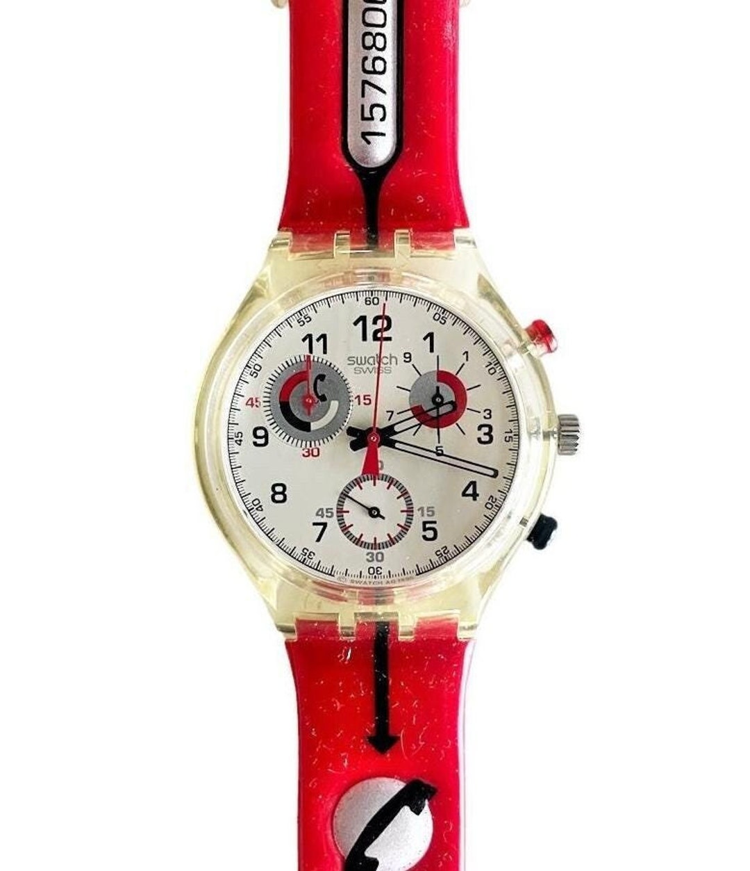 Vintage Rare 1997 Swatch SCK112 Chrono TIME to CALL - Unworn