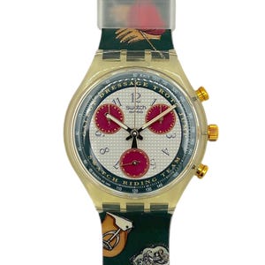 1993 Swatch Chrono Riding Star SCK102 - vintage 90s Swatch watch - new in box - 37mm