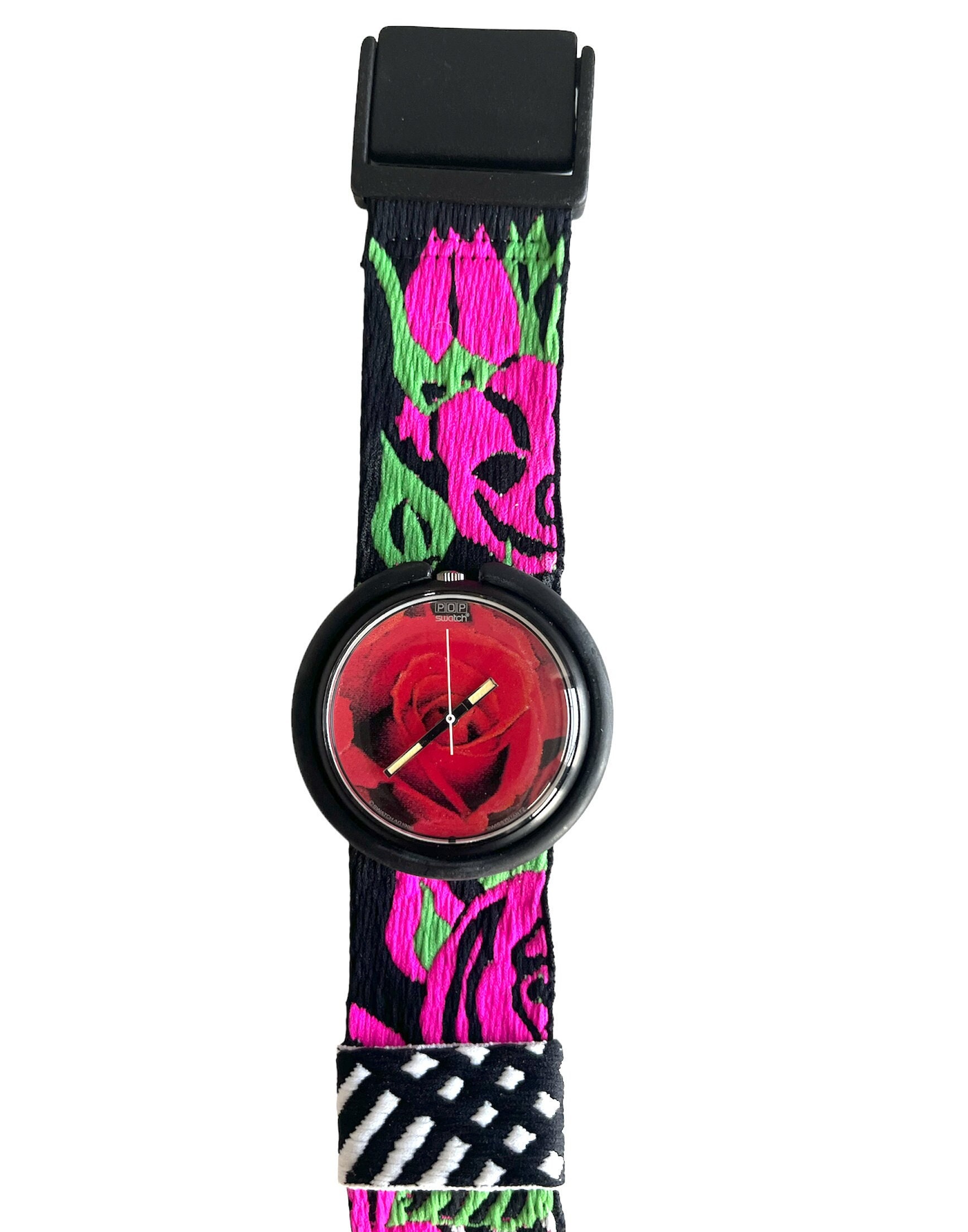 New: vintage 1988 Pop Swatch ROSES ARE FOREVER BC101 - mint 