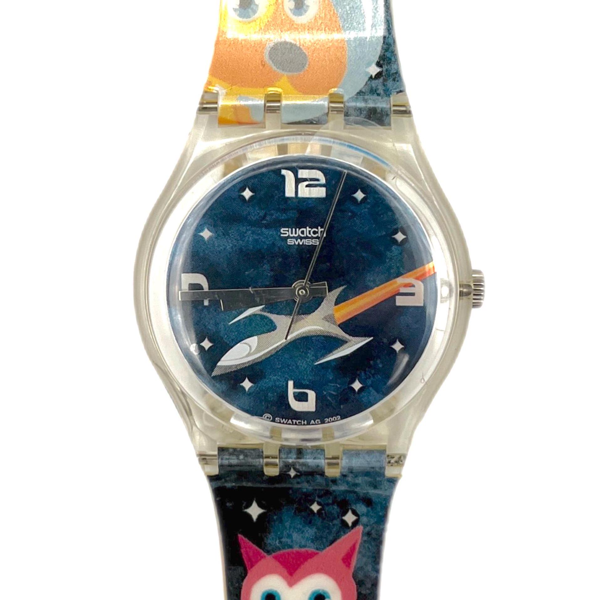 Rare Swatch Watch 2003 Original Gent Blue Cat Mouse YellowStrap GN209 Swiss Made $_57.JPG?set_id=8800005007 main image 2