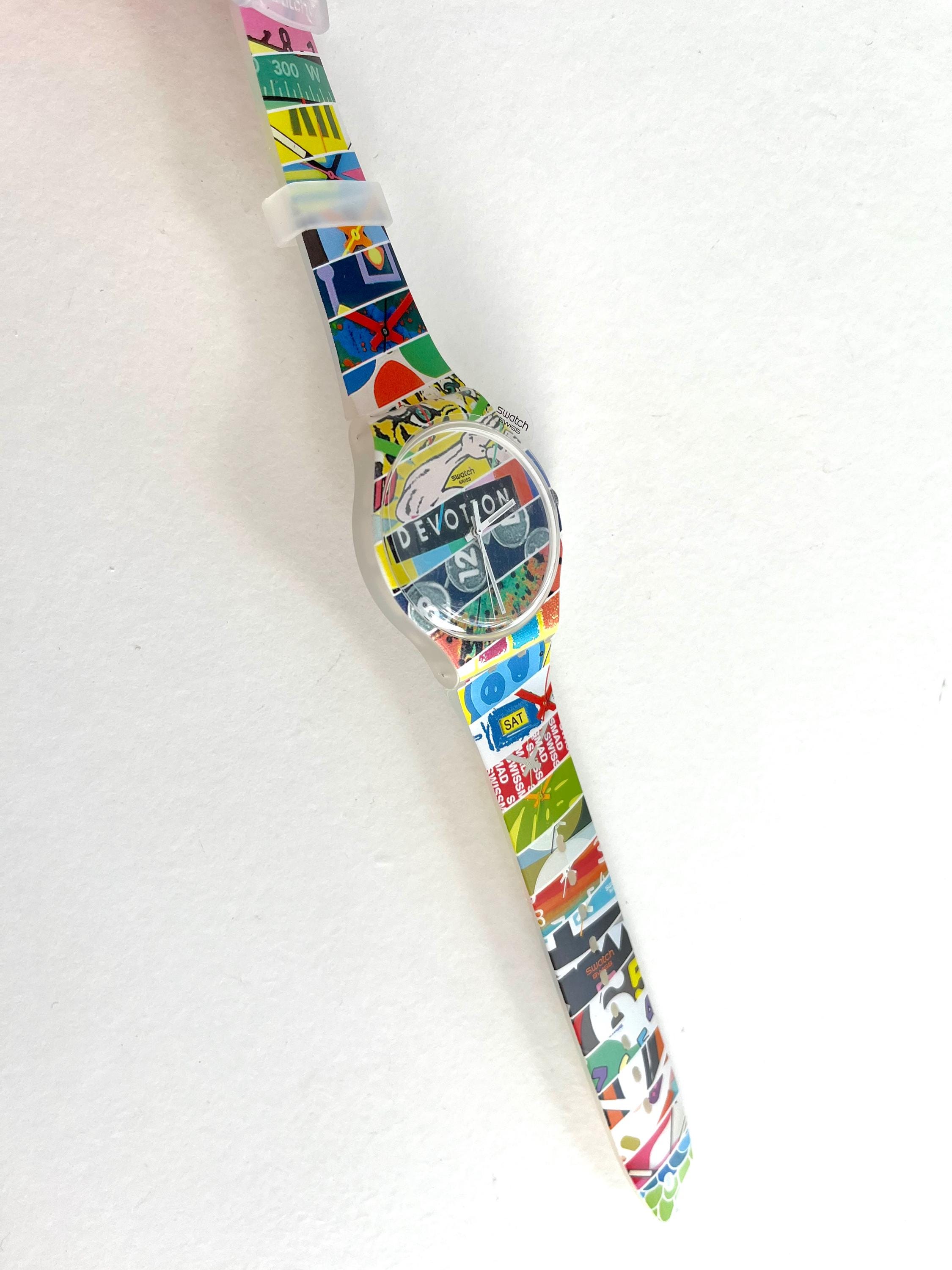NEW in Box Swatch New Gent Club Special WHITE LOOP SUOZ170  display picture 2