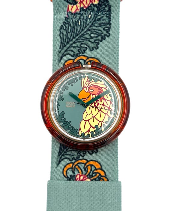 Swatch POP Watch - PMK106 - GOLDEN CAGE Vintage 1993 PMK106 Pop Swatch,  main image 2