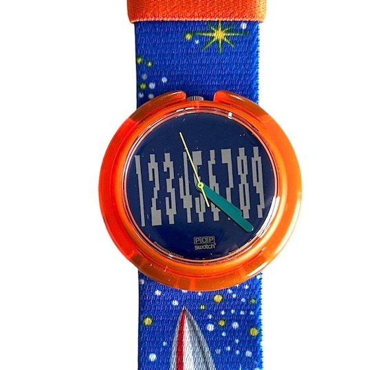 Vintage 1990 Pop Swatch Sputnik PWR106 - Unworn Mint 