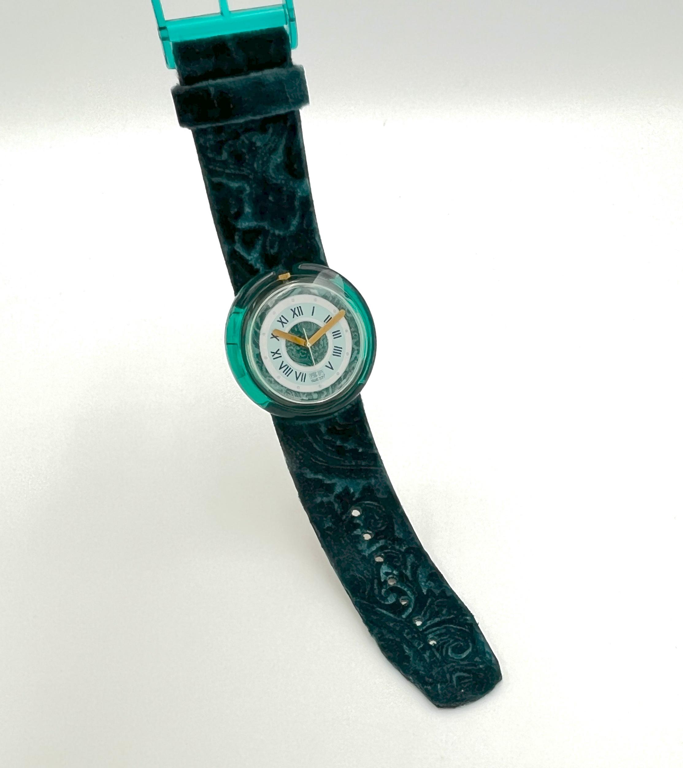 Swatch Watch - PWK188 - GREEN QUEEN 1993 Pop Swatch GREEN QUEEN PWK188 - Vintage Swatch Watch in  main image 2