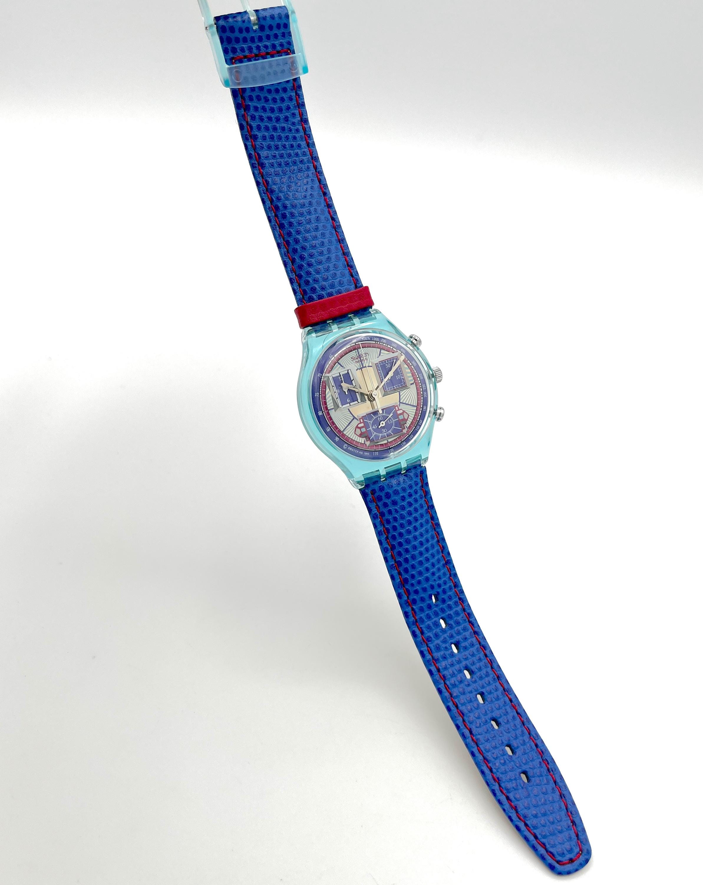 Swatch 1994 model Chrono‎ Echodeco Product number SCN112 1994 Swatch Chrono ECHODECO SCN112 - Unworn Mint Vintage  main image 2