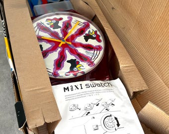 Vintage 1992 Swatch Maxi Wall Clock Chicchirichi MGR112 - Near