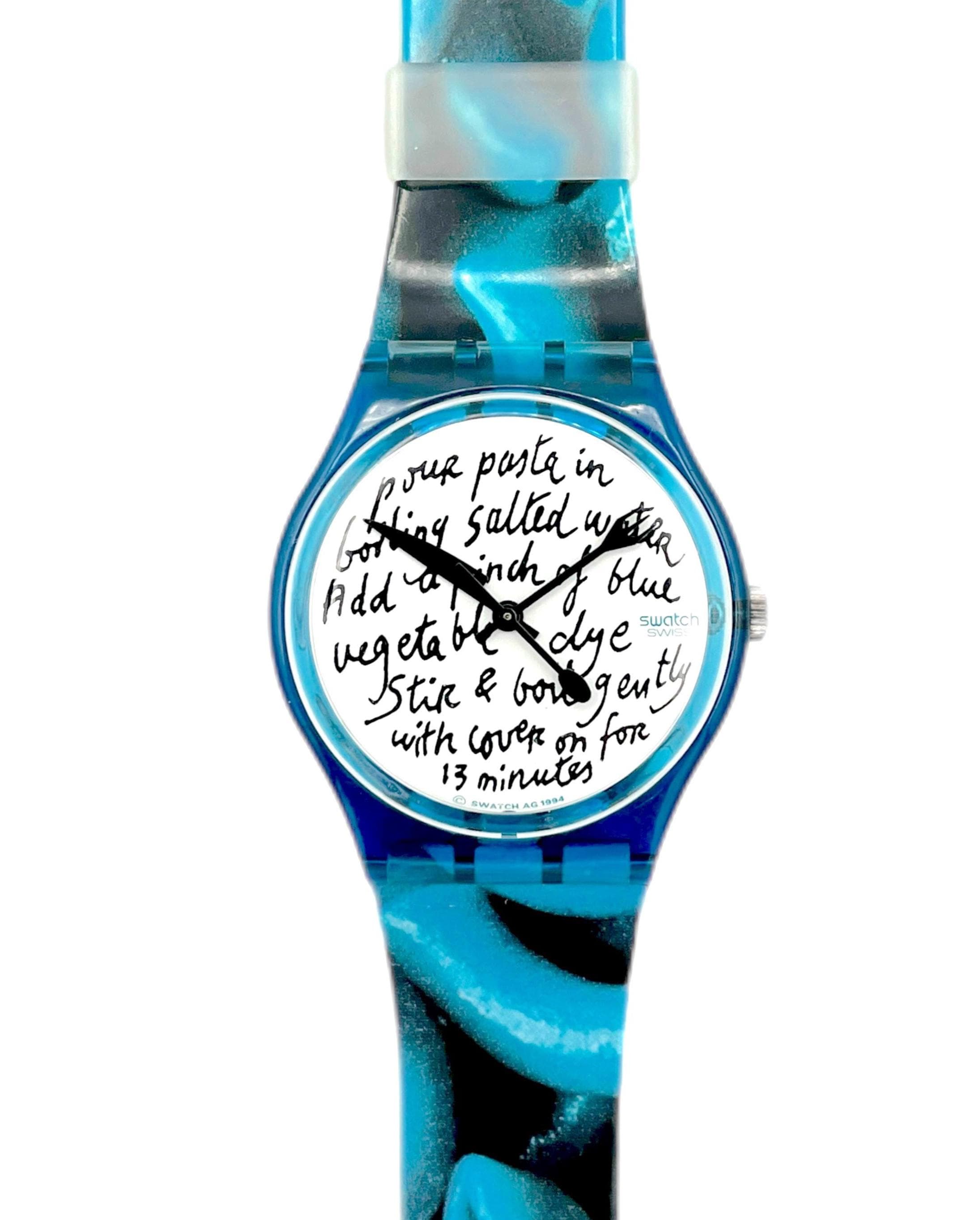 Vintage Swatch Artist Special GG138 BLUE PASTA - Antoni Miralda