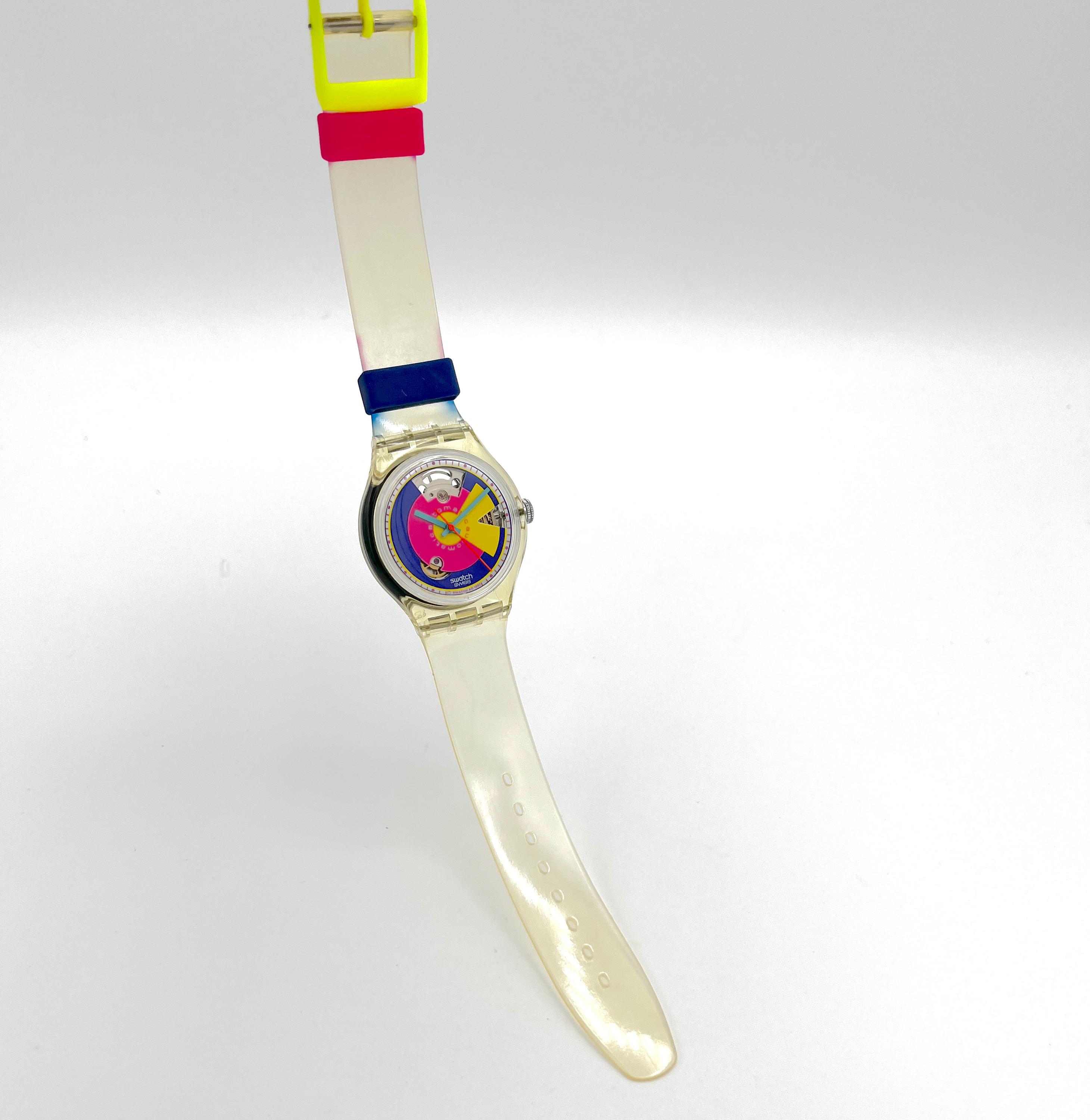 Vintage 1993 Swatch Automatic HAPPY WHEELS SAK109 - Mint Unworn 