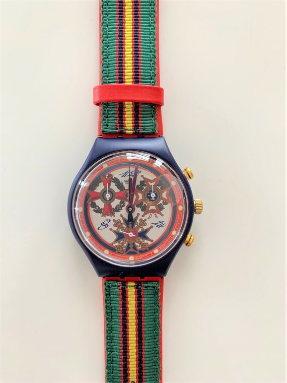 NEW : Vintage 1995 Swatch Chrono the Top Brass SCN116 | Etsy Ireland