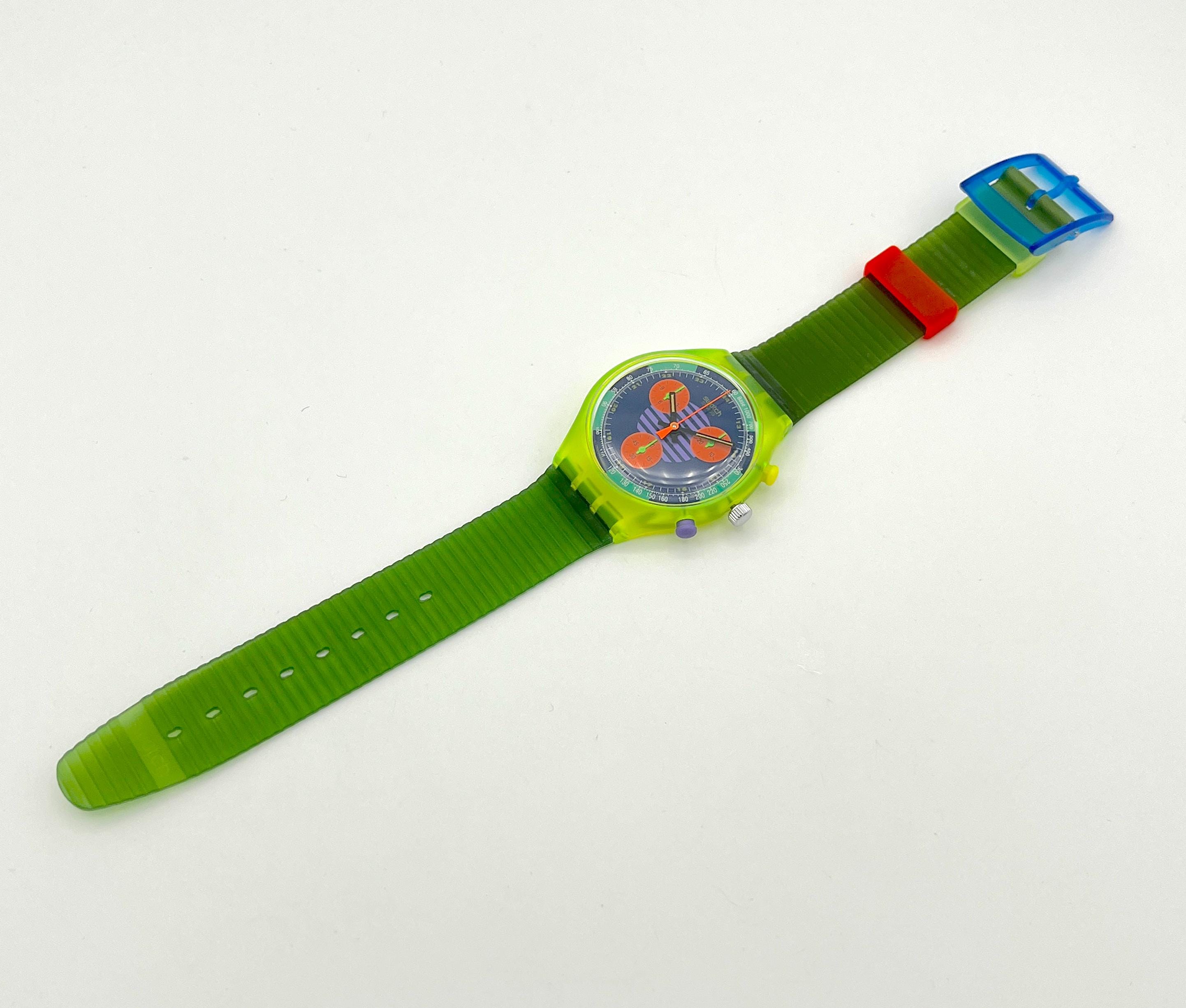 1991 Rare Swatch Chrono NEO WAVE SCJ100 - Mint and Unworn 