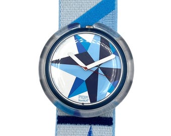 1990 Pop Swatch ICECAPADE PWN100 - 39mm diameter new in box vintage 90s Swatch watch
