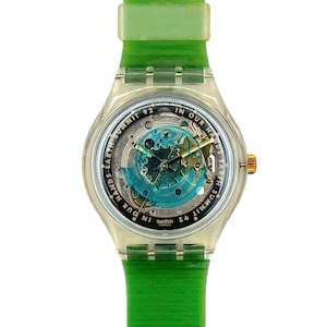 1992 Swatch Automatic TIME TO MOVE SAK102 - oanvänt nyskick - originalförpackning - 37mm - ny i låda - vintage Swatch klocka