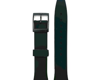 17 mm silicone black replacement strap for Swatch watches - fits all 17mm Swatch models - new and unworn