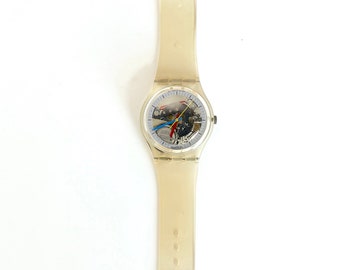 新発売の Gent Swatch 1986 Vintage JELLY Version US - GK100RE FISH 時計