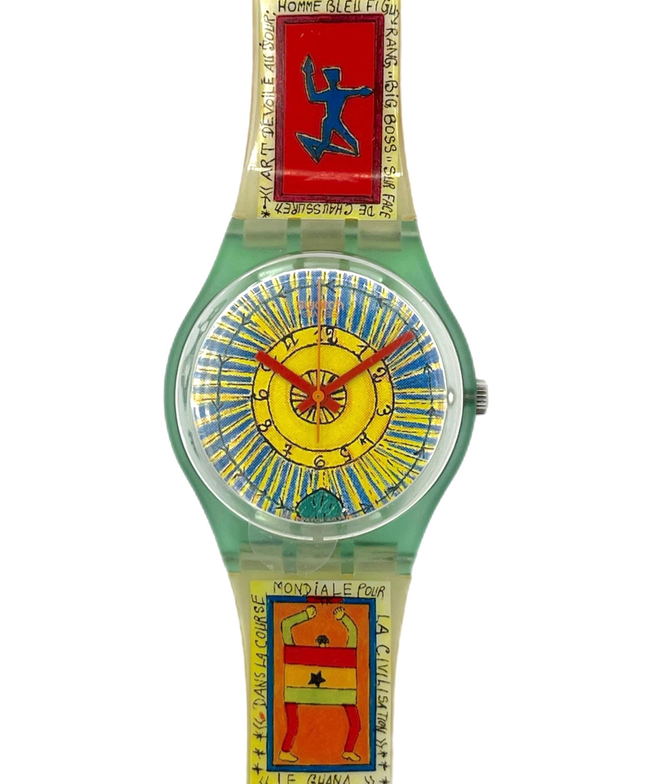 Vintage Swatch Frederic Bruly Bouabre Art Limited Edition New Battery With Box RARE Swatch Artist Collection Set - 6 Watches with Art  main image 4
