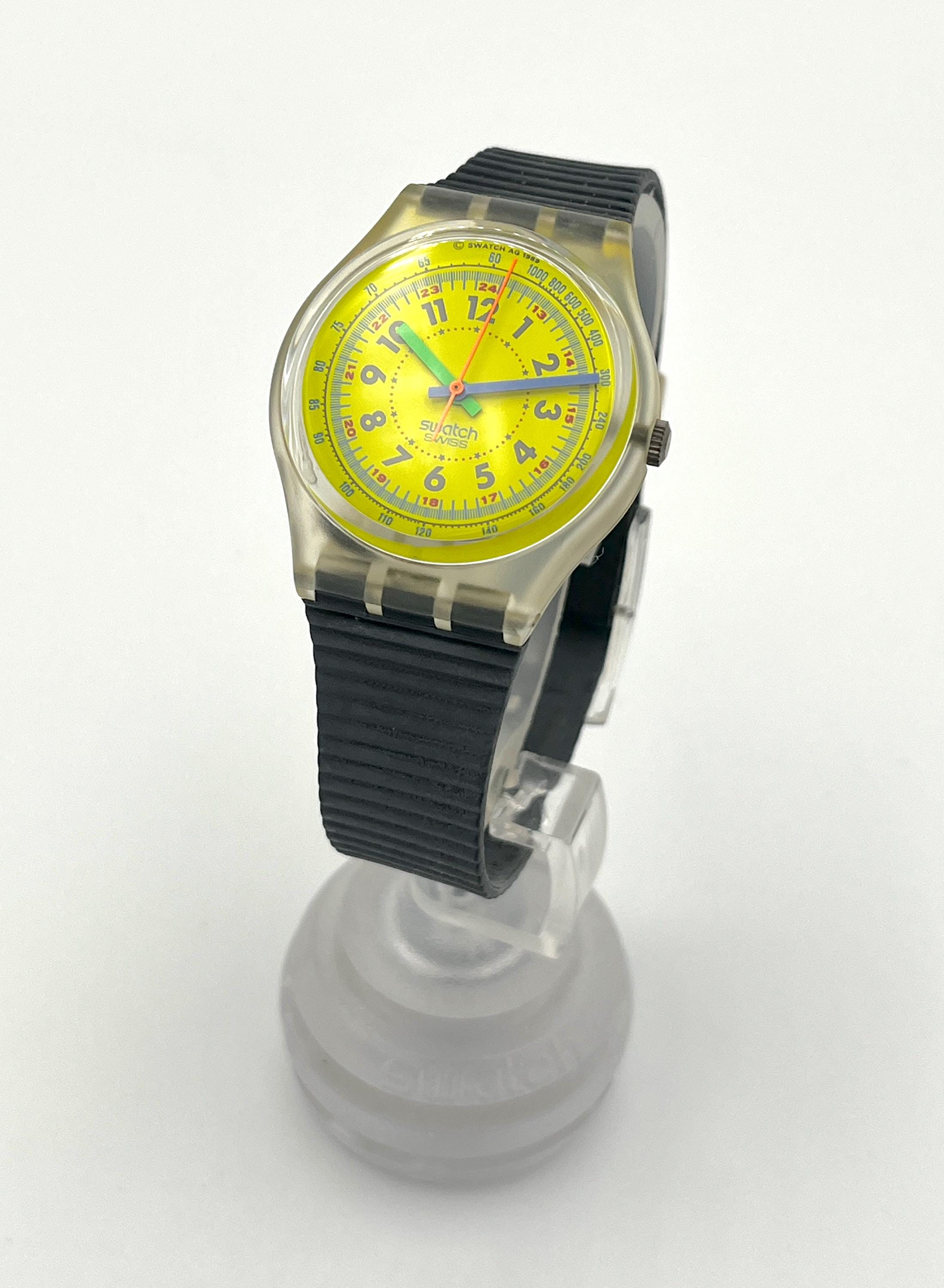 Swatch Watch  GK116  LEMON ICEBERG 1980s SWATCH LEMON ICEBERG GK116 ELECTRICAL WRISTWATCH sold  main image 2