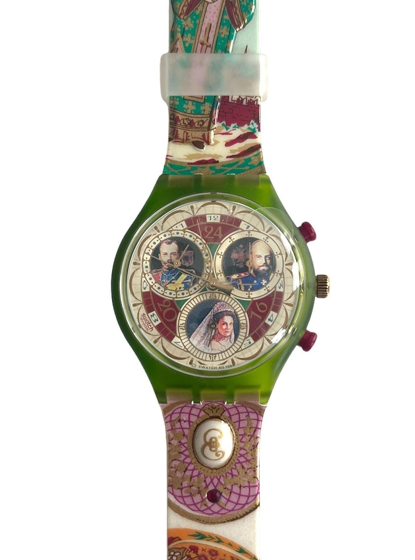Vintage Swatch Chrono RUSSIAN TREASURY SCG107 From 1995  display picture 2