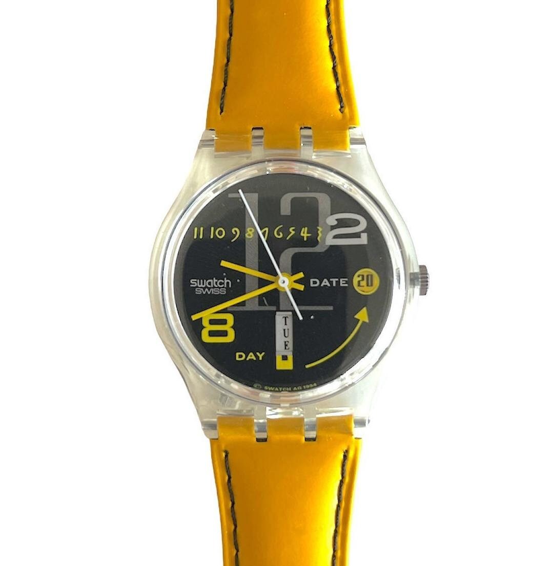 Vintage 1995 Swatch Gent CANARD LACQUER GK714 - Unworn Vintage 1995 Swatch Gent CANARD LACQUER GK714 - Unworn