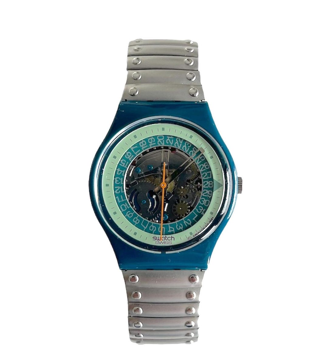 ヴィンテージ 1992 Swatch Gent Flex STEEL LITE GG403 - 未使用