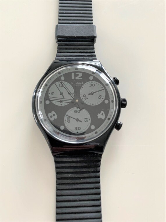 NEW : 1993 Vintage Swatch Chrono MOONSHADOW SCB110 Unworn | Etsy