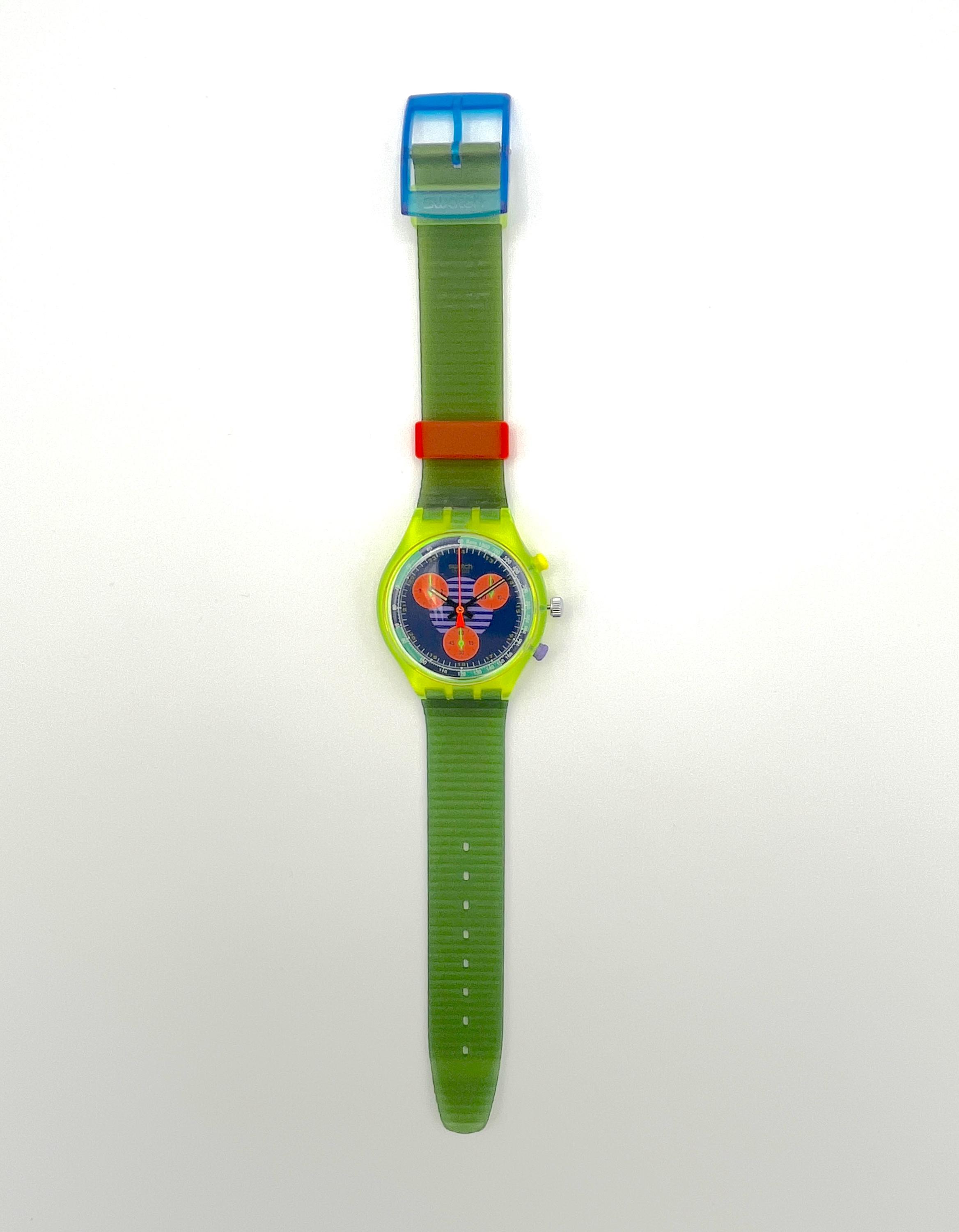 1991 Rare Swatch Chrono NEO WAVE SCJ100 - Mint and Unworn 