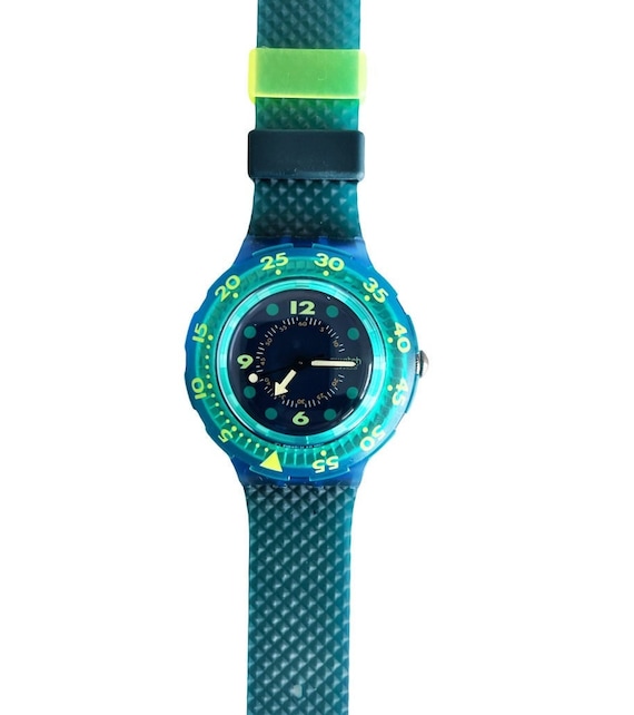 Vintage 1990 Vintage Swatch Scuba 200 BLUE MOON SDN100