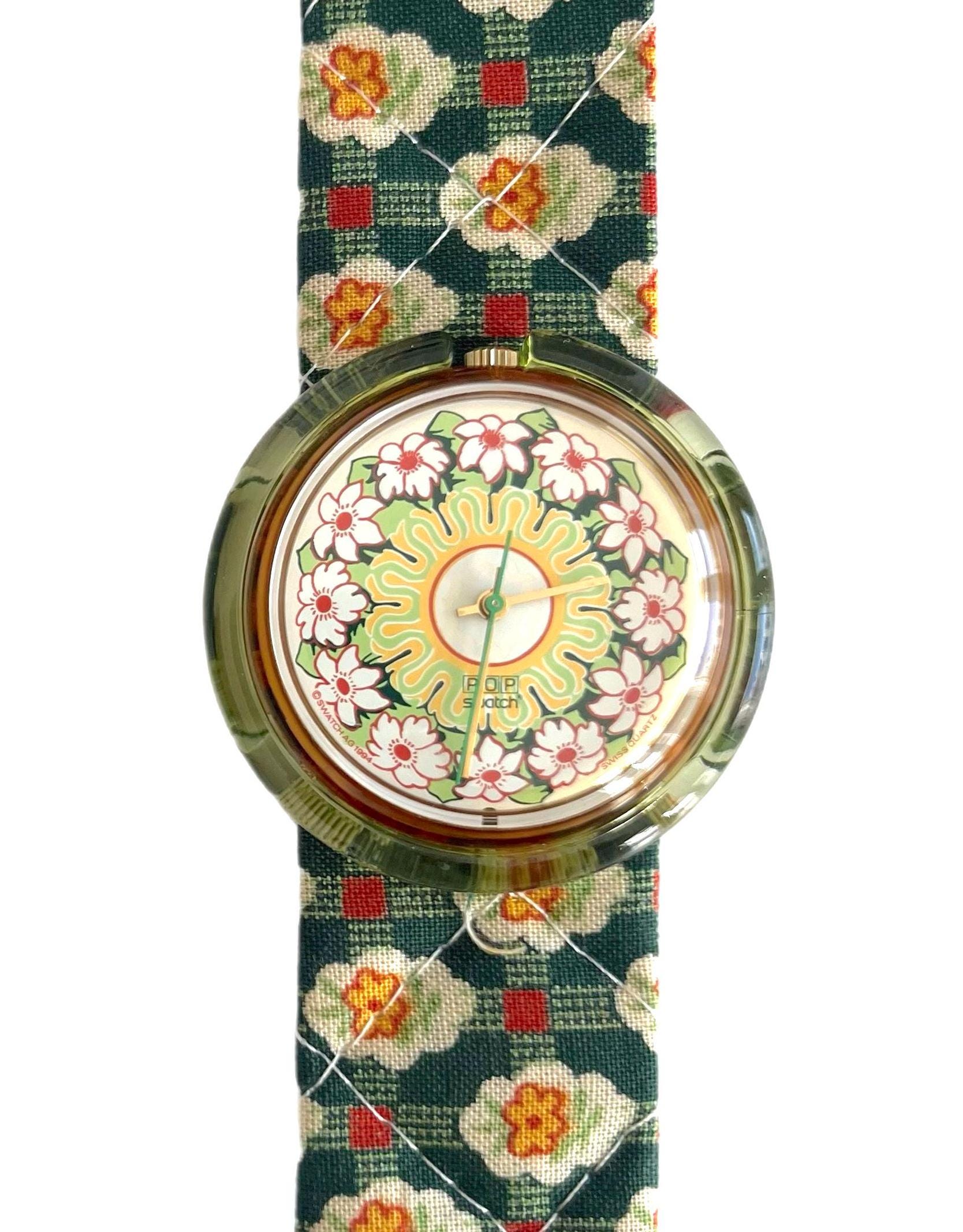 Swatch Watch - PMO101 - MILLE FEUILLE Vintage 1995 Midi Pop-swatch MILLE FEUILLE PMO101 - 32 Mm  main image 4